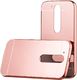 Hurtel Aluminiowy pokrowiec etui Metal Mirror Bumper Motorola Moto G4 różowy 1