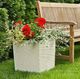 Lamela Doniczka Juka z wkładem Rattan Mokka 400x400 H:41,5cm 2