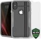 Zizo Zizo Shock Case -Pancerne etui iPhone X ze szkłem na ekran (Silver/Gray) 1
