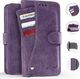 Zizo Zizo Slide Out Wallet Pouch - Skórzane etui iPhone X z kieszeniami na karty wewnątrz oraz na zewnątrz etui + stand up (Purple) 1