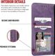 Zizo Zizo Slide Out Wallet Pouch - Skórzane etui iPhone X z kieszeniami na karty wewnątrz oraz na zewnątrz etui + stand up (Purple) 5