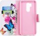 Etui portfel leather LG G7 motyle i kwiat 7