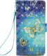 Etui portfel leather LG G7 złoty motyl 5
