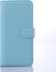Etui Stand litchi HTC 650 niebieskie 1