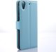 Etui Stand litchi HTC 650 niebieskie 4