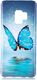 Etui slim case art SAMSUNG S9 SHINY BLUE BUTTERFLY 1
