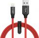 Kabel USB Blitzwolf USB-A - 1 m Czerwony (BW-MF9                         ) 2