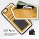Zizo Zizo Nebula Wallet Case - Skórzane etui iPhone X z kieszeniami na karty + saszetka na zamek + szkło 9H na ekran (Light Brown/Brown) 9