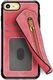 Zizo Zizo Nebula Wallet Case - Skórzane etui iPhone X z kieszeniami na karty + saszetka na zamek + szkło 9H na ekran (Pink/Black) 2
