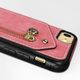 Zizo Zizo Nebula Wallet Case - Skórzane etui iPhone X z kieszeniami na karty + saszetka na zamek + szkło 9H na ekran (Pink/Black) 3