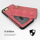 Zizo Zizo Nebula Wallet Case - Skórzane etui iPhone X z kieszeniami na karty + saszetka na zamek + szkło 9H na ekran (Pink/Black) 7