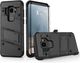 Zizo Pancerne etui Samsung Galaxy S9 ze szkłem 9H na ekran + podstawka & uchwyt do paska (Black/Black) 2