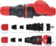 KEL Zestaw EXTREM wtyczka + gniazdo 16A 2P+Z 250V IP54 czarny/czerwony (ZWG-54) 1