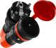 KEL Zestaw EXTREM wtyczka + gniazdo 16A 2P+Z 250V IP54 czarny/czerwony (ZWG-54) 5