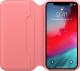 Apple Etui skórzane folio iPhone XS - zgaszony róż 1