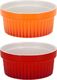 Edaxo Kolorowe ceramiczne miseczki, kokilki wielofunkcyjne 260 ml - 2szt 1