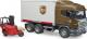 Bruder Scania R kontener UPS z wózkiem widłowym i paletami 2szt  (03581) 2
