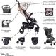 Wózek Easywalker Wózek dziecięcy Buggy XS Mickey Diamond beżowy 2