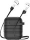 Baseus etui 2w1 pasek strap do Apple Airpods case Black 2