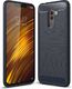 Hurtel Carbon Case elastyczne etui pokrowiec Xiaomi Pocophone F1 niebieski 1