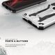 Zizo Zizo Static Cover - Pancerne etui iPhone XR z podstawką (Silver/Black) 5