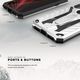 Zizo Zizo Static Cover - Pancerne etui iPhone Xs Max z podstawką (Silver/Black) 5