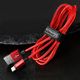 Kabel USB Baseus Baseus AntiLa Series Simple Version wytrzymały pleciony kabel przewód USB Lightning 1M 2.4A MFI czerwony 11