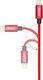 Kabel USB Baseus Baseus AntiLa Series Simple Version wytrzymały pleciony kabel przewód USB Lightning 1M 2.4A MFI czerwony 5