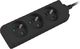 Lanberg 3m, czarna, 3 gniazda, kabel wykonany z pełnej miedzi-PS0-03E-0300-BK 1