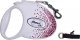 Flexi FLEXI Smycz Glam Splash Pink, M TAŚMA 5m, biała 1