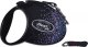 Flexi FLEXI Smycz Glam Splash Mystic, M TAŚMA 5 m, czarna 1