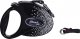 Flexi FLEXI Smycz Glam Splash Crystal, M TAŚMA 5 m, czarna 1