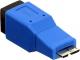 Adapter USB Lindy microUSB 3.0 - USB-B Niebieski 2
