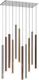 Lampa wisząca Zumaline LOYA Pendant P0461-11A-B5SC 11* 5 W LED 4950LM 3000 K chrome / french gold / antique copper metal 1