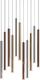 Lampa wisząca Zumaline LOYA Pendant P0461-11A-B5SC 11* 5 W LED 4950LM 3000 K chrome / french gold / antique copper metal 2