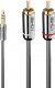 Kabel Lindy Jack 3.5mm - RCA (Cinch) x2 3m srebrny (35335) 1