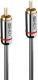 Kabel Lindy RCA (Cinch) - RCA (Cinch) 0.5m srebrny (35338) 1