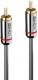 Kabel Lindy RCA (Cinch) - RCA (Cinch) 3m srebrny (35341) 2
