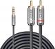 Kabel Lindy Jack 3.5mm - RCA (Cinch) x2 1m srebrny (35333) 1