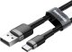 Kabel USB Baseus USB-A - USB-C 1 m Czarno-szary (CATKLF-BG1) 1