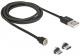 Kabel USB Delock USB-A - microUSB + USB-C 1.1 m Czarny (85723) 2