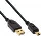 Kabel USB InLine USB-A - miniUSB 0.3 m Czarny (31803P) 1