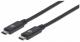 Kabel USB Manhattan USB-C - USB-C 1 m Czarny (355223) 1