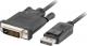 Kabel Lanberg DisplayPort - DVI-D 3m czarny (CA-DPDV-10CU-0030-BK) 1