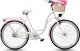 Goetze Rower miejski Blueberry 26" biało-różowy z metalowym koszem 1