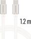 Kabel USB Swissten USB-C - USB-C 1.2 m Biały (SWI-QU-TYPC-TYPC-SI) 1