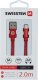Kabel USB Swissten USB-A - USB-C 2 m Czerwony (SW-QU-TYPC-3.1-2M-RE) 2