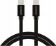 Kabel USB Swissten USB-C - USB-C 1.2 m Czarny (SW-QU-TYPC-3.1-BK) 1