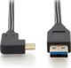 Kabel USB Ednet Kabel połączeniowy USB 3.1 Gen.2 SuperSpeed+ 10Gbps Typ USB C 90°/USB A M/M kątowy czarny 1m-84314 1
