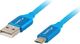 Kabel USB Lanberg microUSB - 1 m Niebieski (CA-USBM-20CU-0010-BL) 1